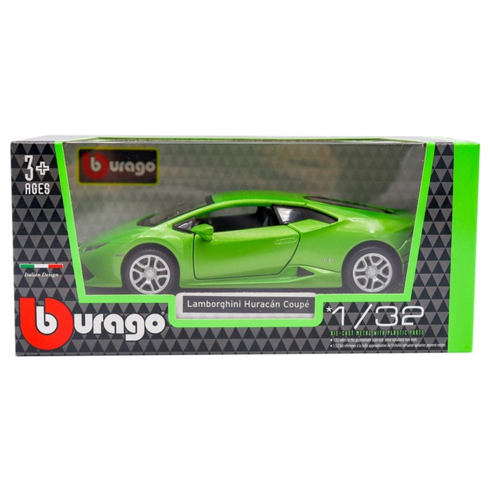 Машинка Bburago Lamborghini Huracán Coupé, Die-Cast, 1:32, цвет зелёный - фото 1911060349