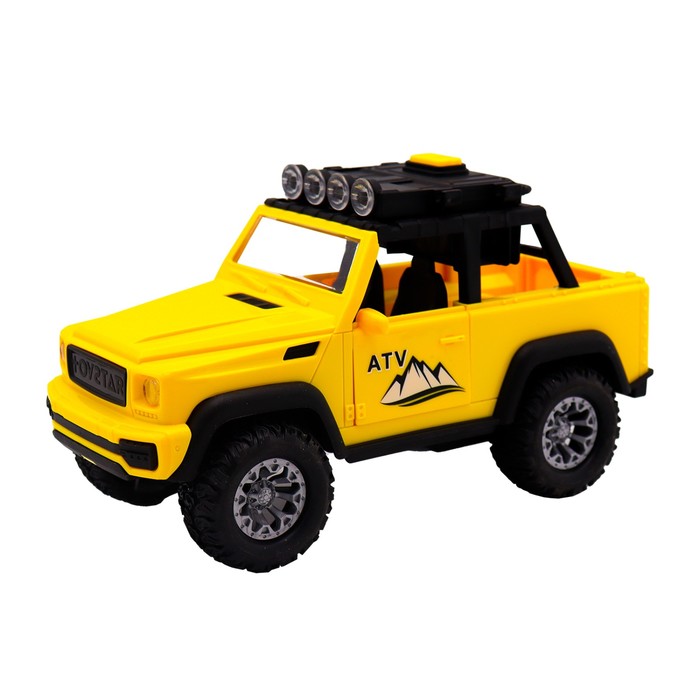 Машинка Funky Toys «Навстречу приключениям: внедорожник-скалолаз», со светом и звуком, 21 см, цвет жёлтый - Фото 1