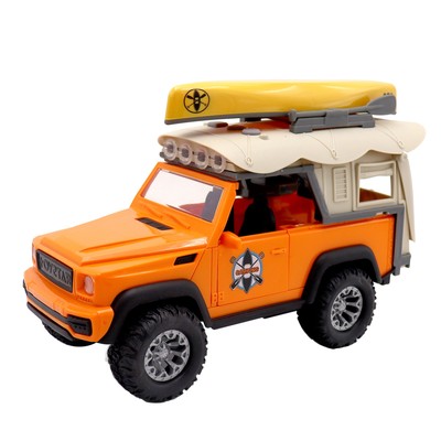 Машинка Funky Toys «Навстречу приключениям. Кемпинг», со светом и звуком, 22 см, цвет оранжевый
