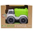 Эко-машинка Funky Toys «Городская техника. Самосвал», цвет бело-зелёный, 18 см - Фото 2