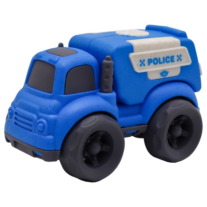 Эко-машинка Funky Toys «Полиция», цвет синий, 10 см