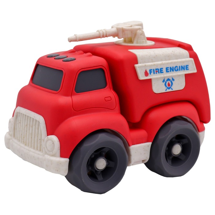 Эко-машинка Funky Toys «Пожарная служба», цвет красный, 18 см - Фото 1