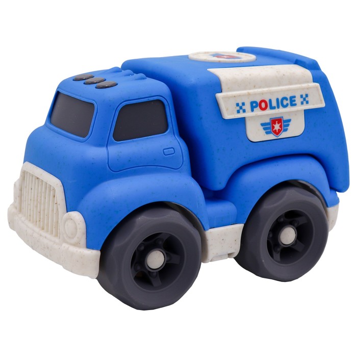 Эко-машинка Funky Toys «Полиция», цвет синий, 18 см - Фото 1