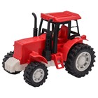 Эко-машинка Funky Toys «Трактор», с фрикционным механизмом, цвет красный, 12 см - фото 299007076