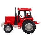 Эко-машинка Funky Toys «Трактор», с фрикционным механизмом, цвет красный, 12 см - Фото 3