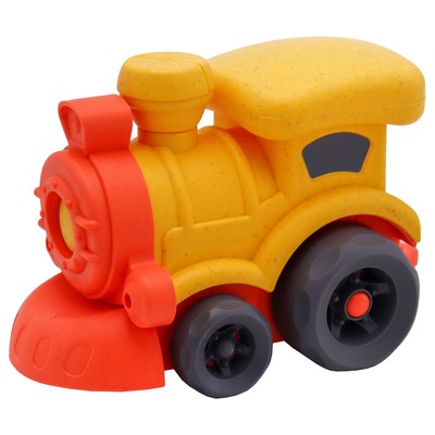 Эко-машинка Funky Toys «Поезд», цвет жёлтый, 16 см
