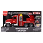 Машинка фрикционная Funky Toys «Городская техника. Пожарная служба», с функцией распыления воды, 37 см - Фото 3