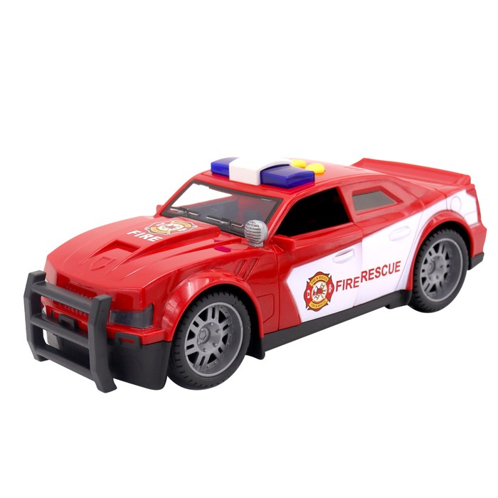 Машинка фрикционная Funky Toys «Скорость мегаполиса. Пожарная служба», открывающиеся двери, со светом и звуком, 25 см