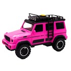 Машинка фрикционная Funky Toys «Гонки по бездорожью. Внедорожник», открывающиеся двери, со светом и звуком, 23 см, цвет розовый - фото 51325220