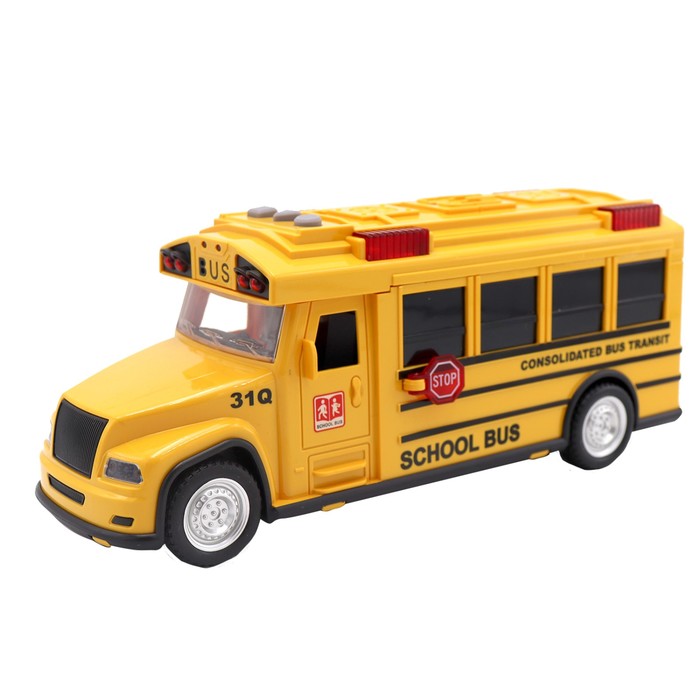 

Машинка фрикционная Funky Toys «Школьный экспесс. Автобус», со светом и звуком, 26 см