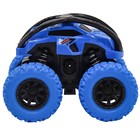 Машинка фрикционная Funky Toys «Перевёртыш», 4х4, рессоры, цвет синий - Фото 4