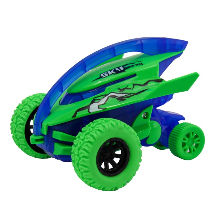 Машинка фрикционная Funky Toys «Акула», 4х4, принт граффити, цвет зелёный