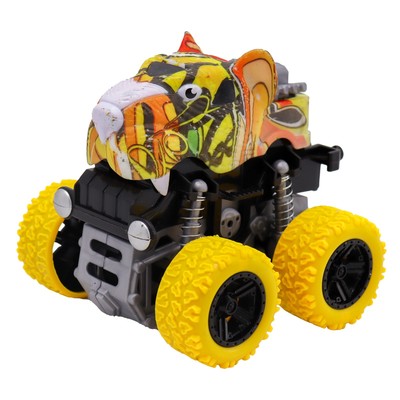 Машинка фрикционная Funky Toys «Тигр», 4х4, рессоры, цвет жёлтый