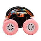 Машинка фрикционная Funky Toys «Перевёртыш», с принтом и розовыми колёсами, 4х4 - Фото 4