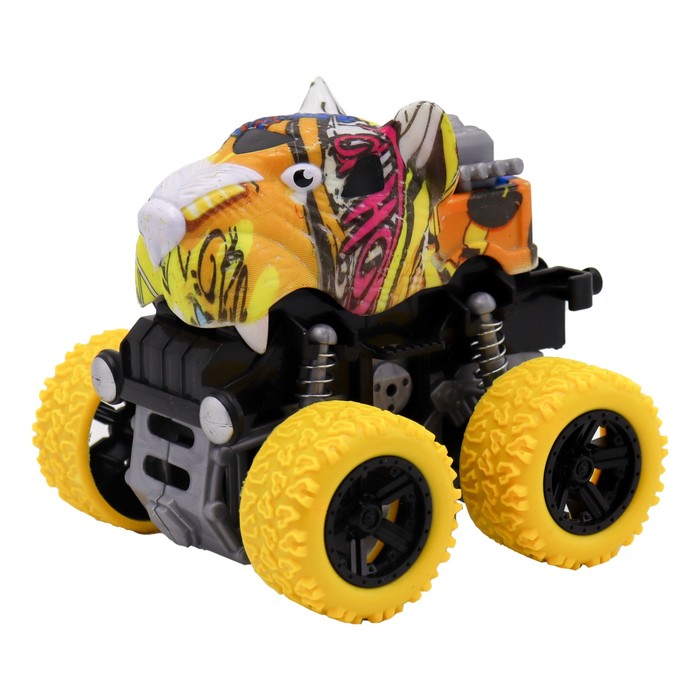 Машинка фрикционная Funky Toys «Зверь», 4х4, с жёлтыми колёсами - Фото 1