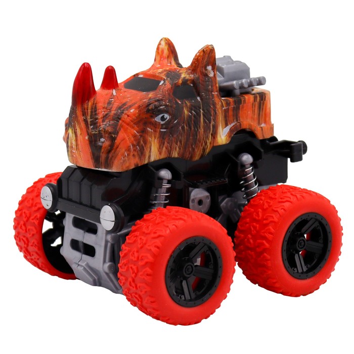 Машинка фрикционная Funky Toys «Носорог», 4х4, с красными колёсами