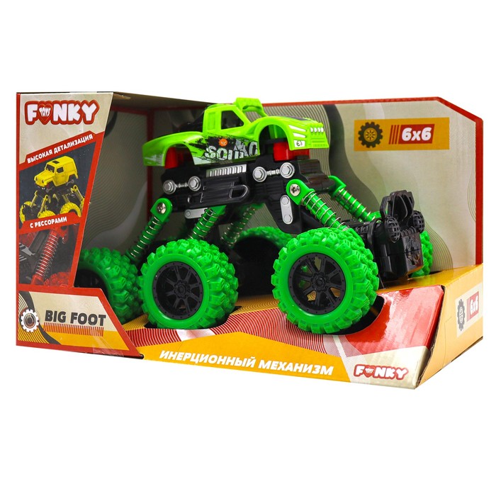 Машинка инерционная Funky Toys «Внедорожник», цвет зелёный - фото 1902286073