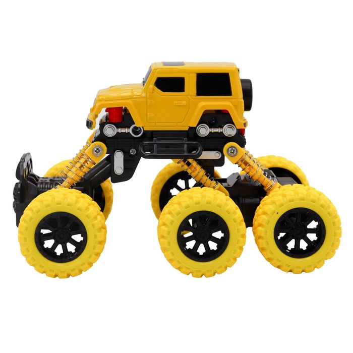 Машинка инерционная Funky Toys «Внедорожник», цвет жёлтый - фото 1894917607