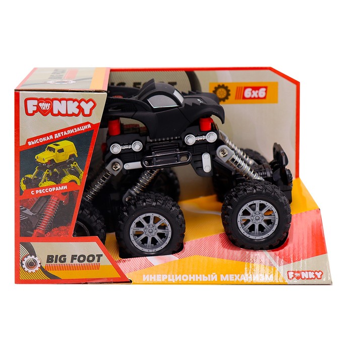 Машинка инерционная Funky Toys «Внедорожник», цвет чёрный - фото 1911060871