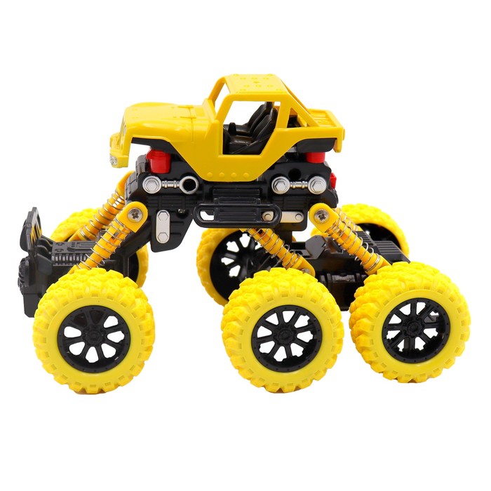 Машинка инерционная Funky Toys «Внедорожник», цвет жёлтый - фото 1911060877
