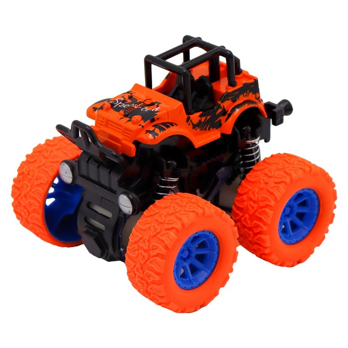 Машинка фрикционная Funky Toys «Камуфляж», 4х4, цвет оранжевый