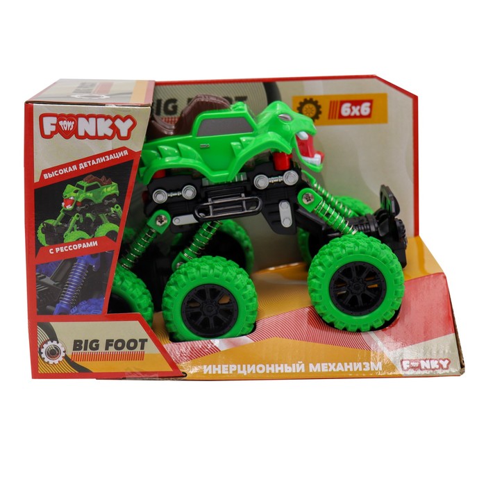 Машинка инерционная Funky Toys «Внедорожник», цвет зелёный - фото 1896391488