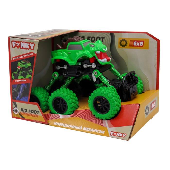 Машинка инерционная Funky Toys «Внедорожник», цвет зелёный - фото 1896391489