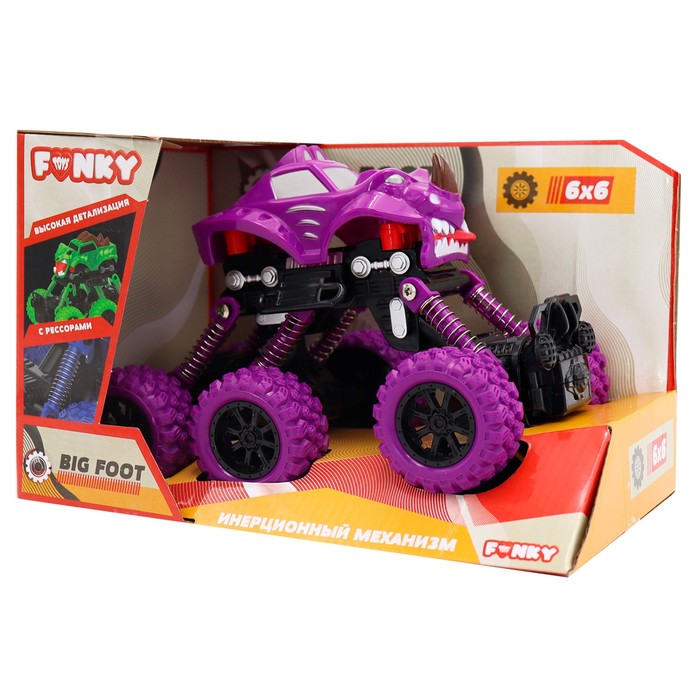 Машинка инерционная Funky Toys «Внедорожник», цвет фиолетовый - фото 1911060904