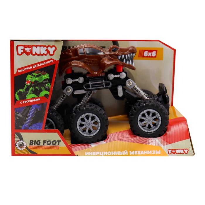 Машинка инерционная Funky Toys «Внедорожник», цвет коричневый - фото 1911060909