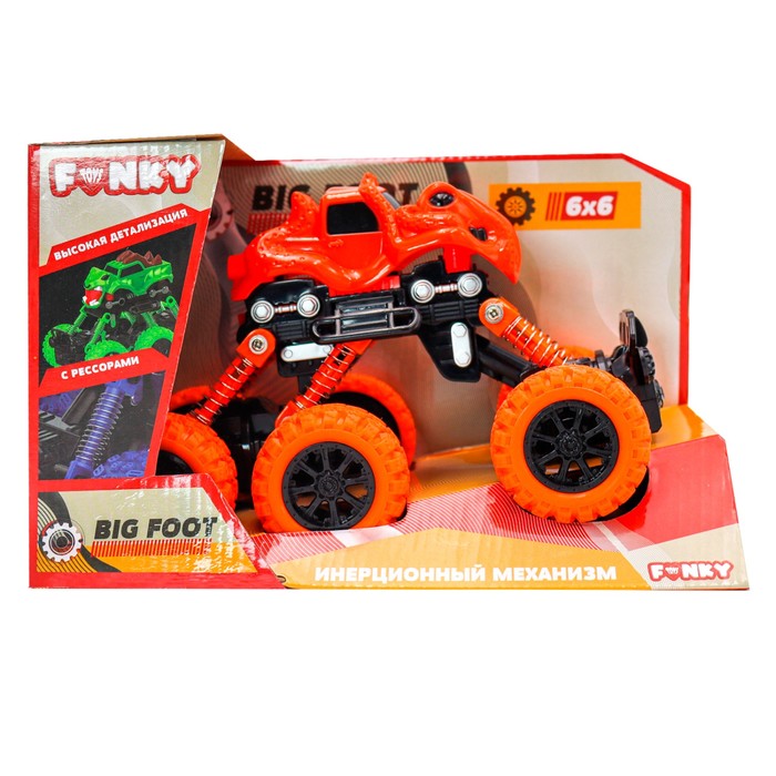 Машинка инерционная Funky Toys «Внедорожник», цвет оранжевый - фото 1911060918