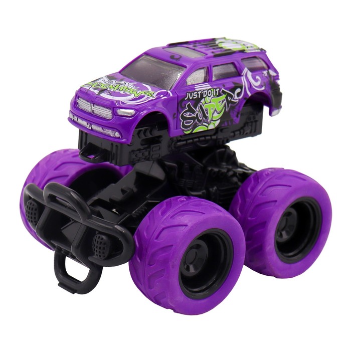 

Машинка фрикционная Funky Toys, с краш-эффектом, 4х4, цвет фиолетовый