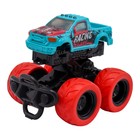 Машинка фрикционная Funky Toys, с граффити, с краш-эффектом, 4х4, цвет голубой - фото 299007573