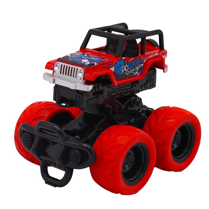 

Машинка фрикционная Funky Toys «Сафари», с краш-эффектом, 4х4, цвет красный