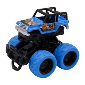Машинка фрикционная Funky Toys «Сафари», с краш-эффектом, 4х4, цвет синий