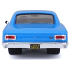 Машинка Maisto Die-Cast 1966 Chevelle SS 396, открывающиеся двери, 1:24, цвет синий - Фото 4