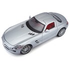 Машинка Maisto Die-Cast Mercedes-Benz SLS AMG, открывающиеся двери, 1:18, цвет серебристый - Фото 6