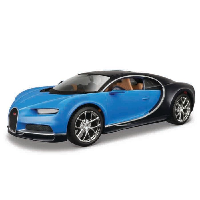 Машинка Maisto Die-Cast Bugatti Chiron, с отвёрткой, 1:24, чёрно-цвет синий - фото 1909588193
