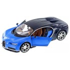Машинка Maisto Die-Cast Bugatti Chiron, с отвёрткой, 1:24, чёрно-цвет синий - Фото 4