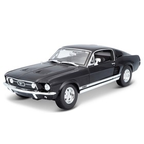 Машинка Maisto Die-Cast 1967 Ford Mustang Fastback, 1:18, цвет тёмно-зелёный