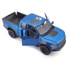 Машинка Maisto Die-Cast 2017 Ford F-150 Raptor, открывающиеся двери, 1:24, цвет синий - Фото 8
