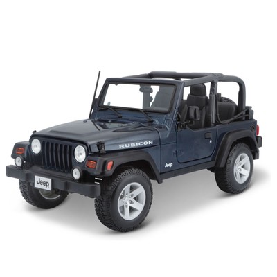 Машинка Maisto Die-Cast Jeep Wrangler Rubicon, открывающиеся двери, 1:18, цвет тёмно-синий