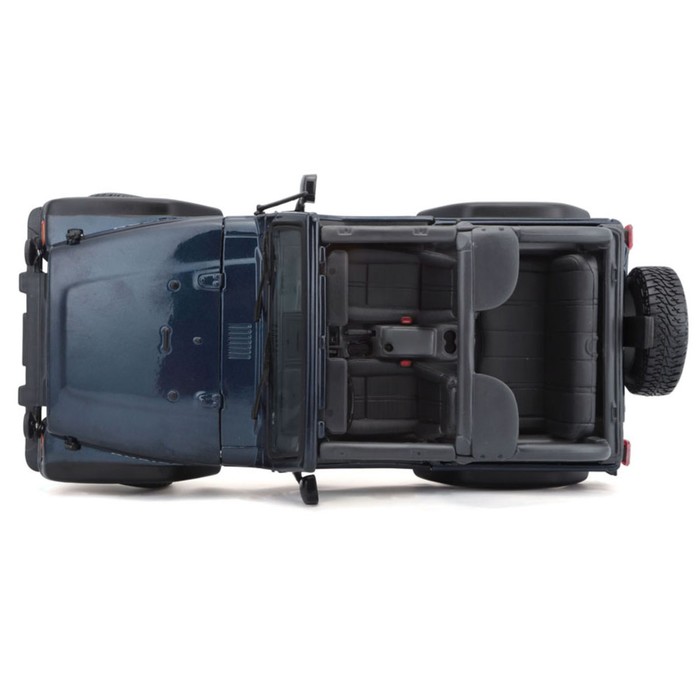Машинка Maisto Die-Cast Jeep Wrangler Rubicon, открывающиеся двери, 1:18, цвет тёмно-синий - фото 1909588361