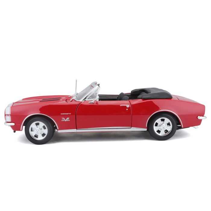 Машинка Maisto Die-Cast 1967 Chevrolet Camaro SS 396 Convertible, 1:18, цвет красный - фото 1909588394