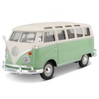 Машинка Maisto Die-Cast Volkswagen Van Samba, открывающиеся двери, 1:25, цвет зелёный - Фото 1