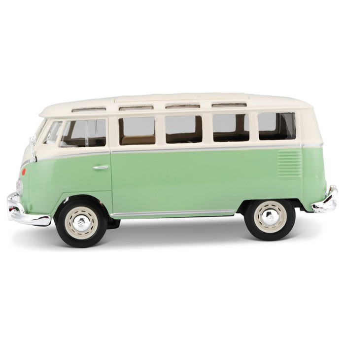 Машинка Maisto Die-Cast Volkswagen Van Samba, открывающиеся двери, 1:25, цвет зелёный - фото 1909588419