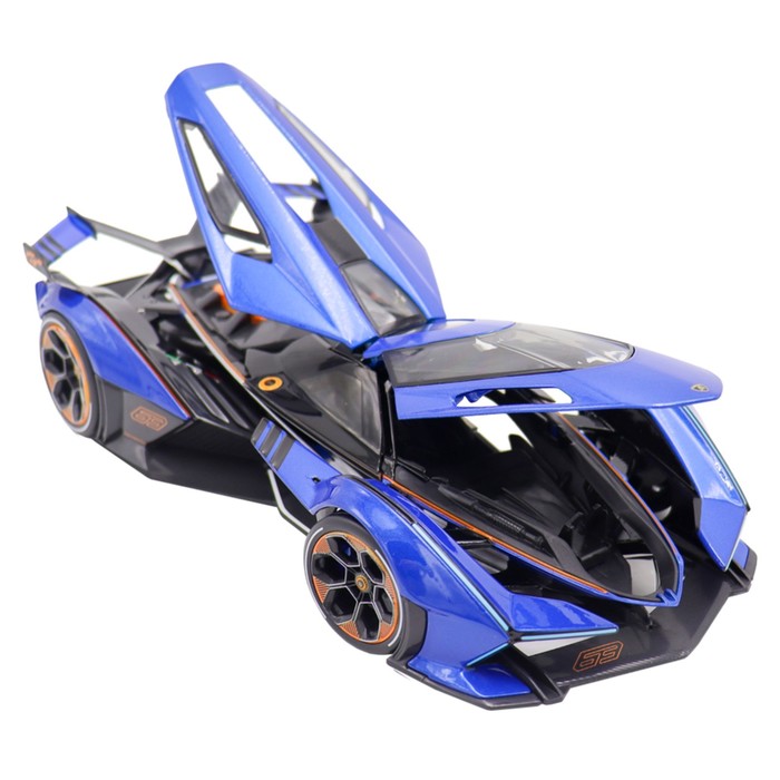 Машинка Maisto Die-Cast Lamborghini V12 Vision Gran Turismo, 1:18, цвет синий - фото 1909588439