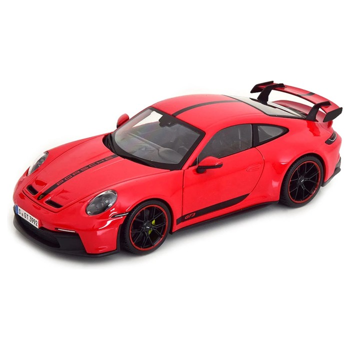Машинка Maisto Die-Cast 2022 Porsche 911 GT3, 1:18, цвет красный - фото 1909588456
