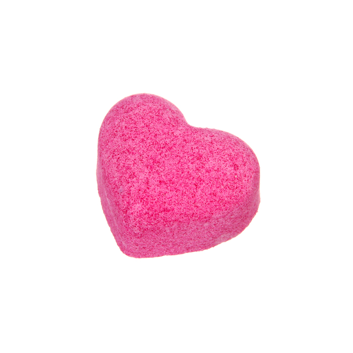 Бомбочка для ванны "Сердце", розовая, 10 г