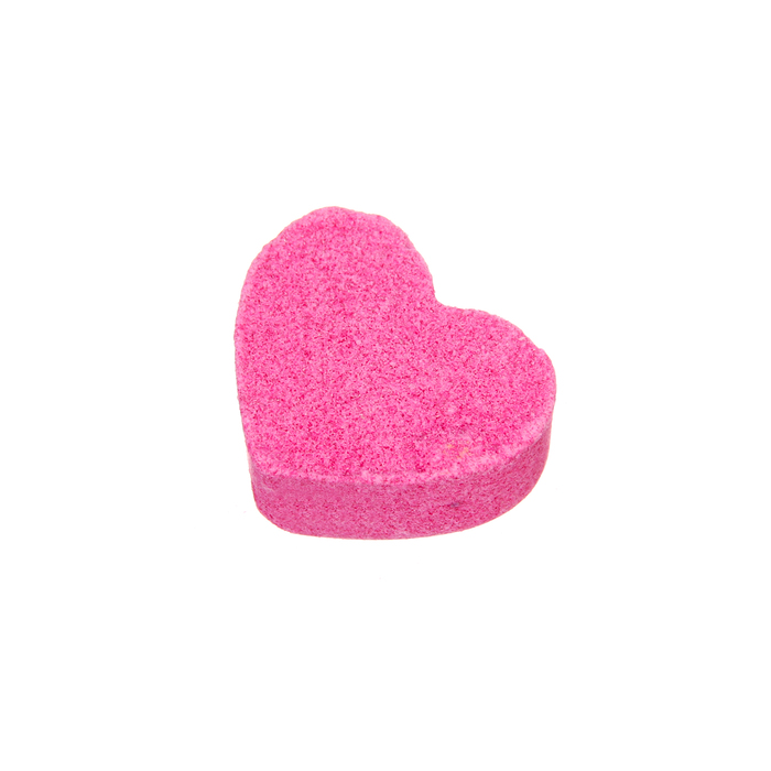 Бомбочка для ванны "Сердце", розовая, 10 г