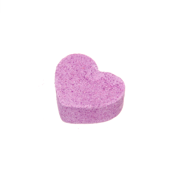 Бомбочка для ванны "Сердце", фиолетовая, 10 г